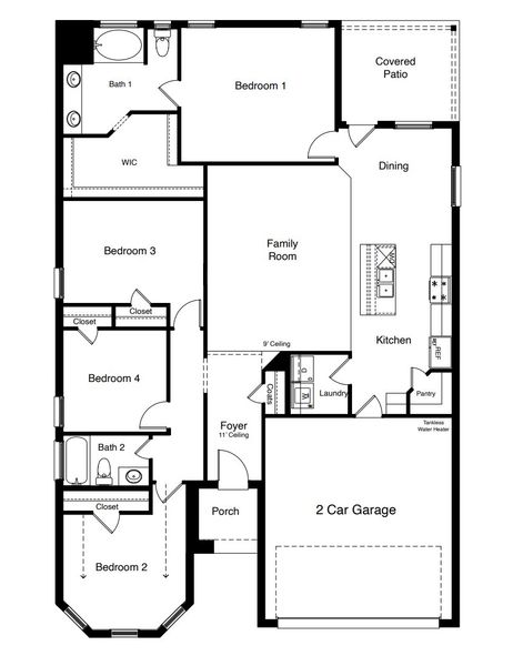 2D floor plan layout of this home in Overlook West, Wolfforth, TX (Image 4). 2D floor plan layout of this home in Overlook West, Wolfforth, TX (Image 4).