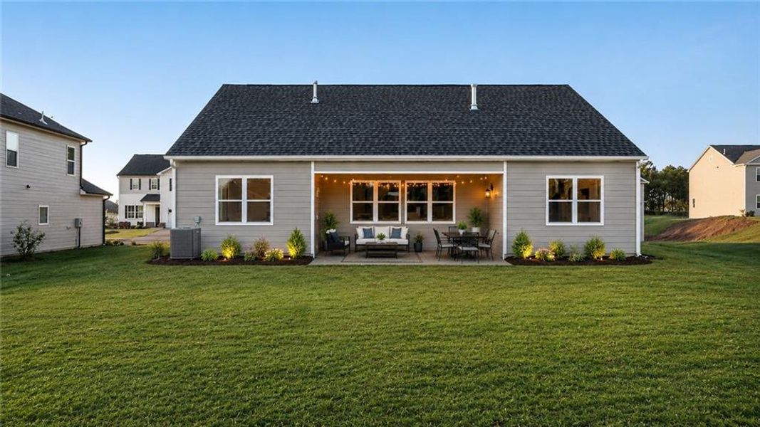Exterior details and patio area of a home in Preserve at Dove Creek, Statham (Image 28). Exterior details and patio area of a home in Preserve at Dove Creek, Statham (Image 28).