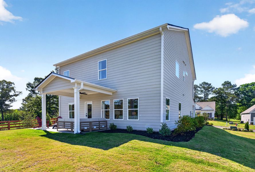 Exterior details and patio area of a home in Saddle Ridge, Calhoun (Image 19).