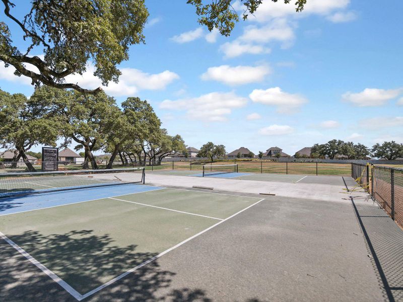 Community tennis courts.