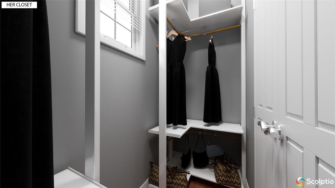 View of spacious closet