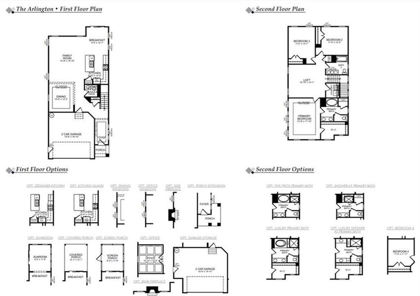 2D floor plan layout of this home in Villas at Dawsonville, Dawsonville, GA (Image 5).