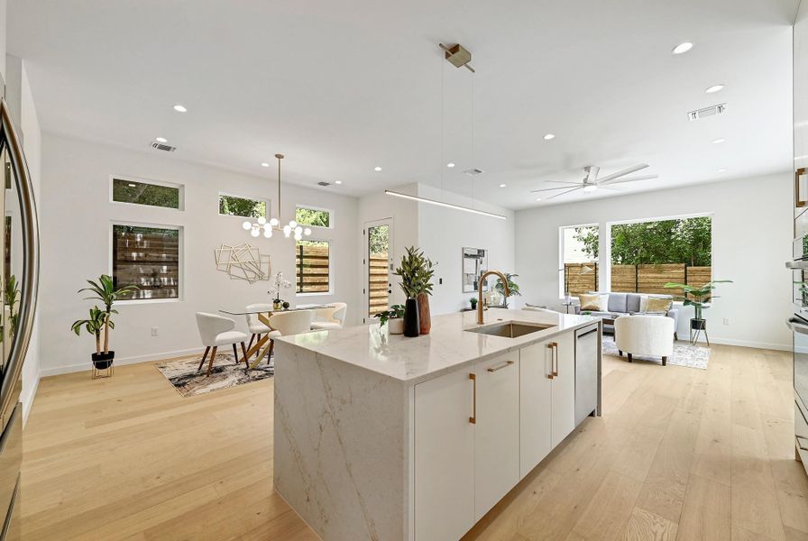Furnished interior view inside a new home in , Austin (Image 6).