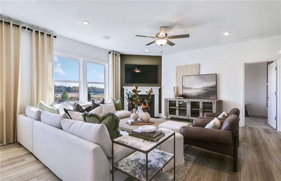 Furnished interior view inside a new home in Haverhill Estates, Dacula (Image 26).