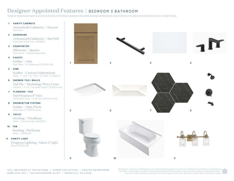 Sample of building materials used in homes in The Nations - Towns, Nashville (Image 13).