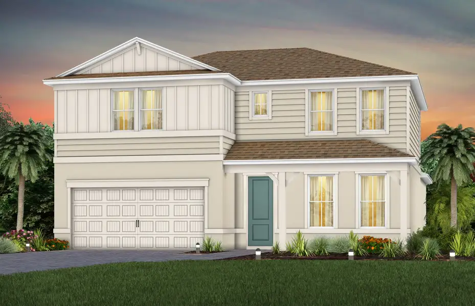 Representative exterior photo of a completed home built from the Whitestone by Pulte Homes in Waypointe, Port Orange, FL (Image 14).