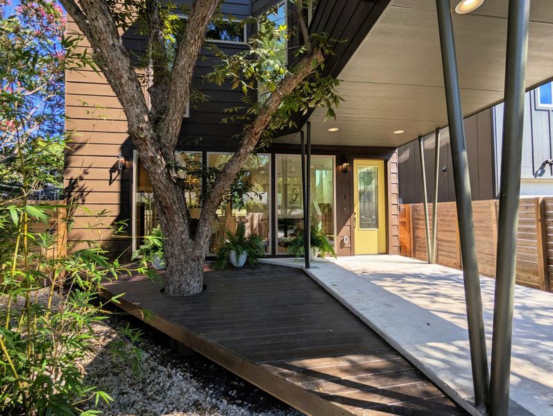 Front exterior of a new home in , Austin, TX, highlighting curb appeal (Image 25). Front exterior of a new home in , Austin, TX, highlighting curb appeal (Image 25).
