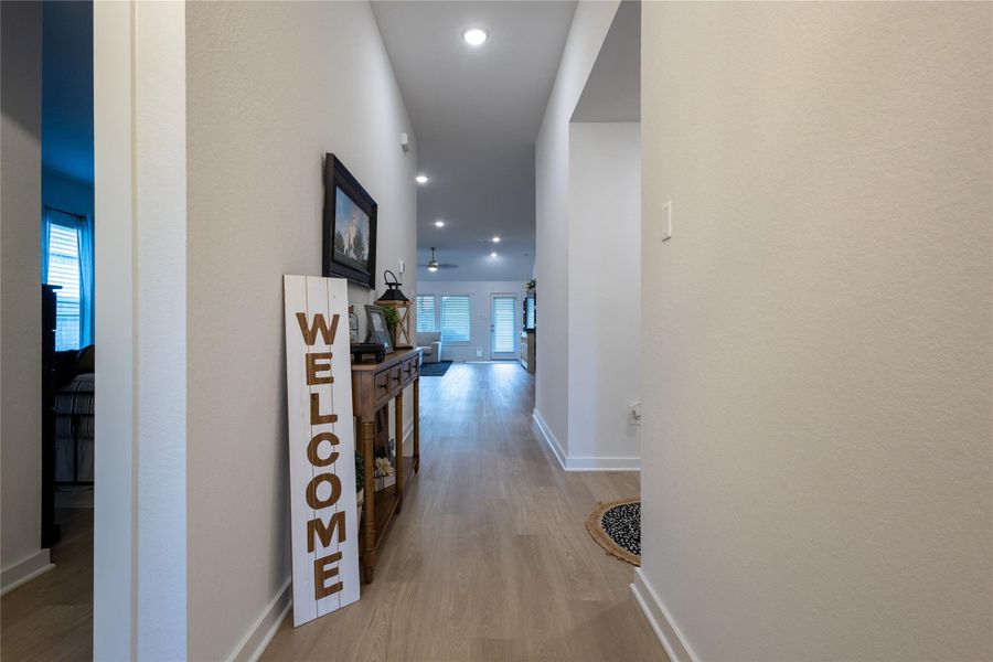 Furnished interior view inside a new home in Pinewood at Grand Texas, New Caney (Image 9).