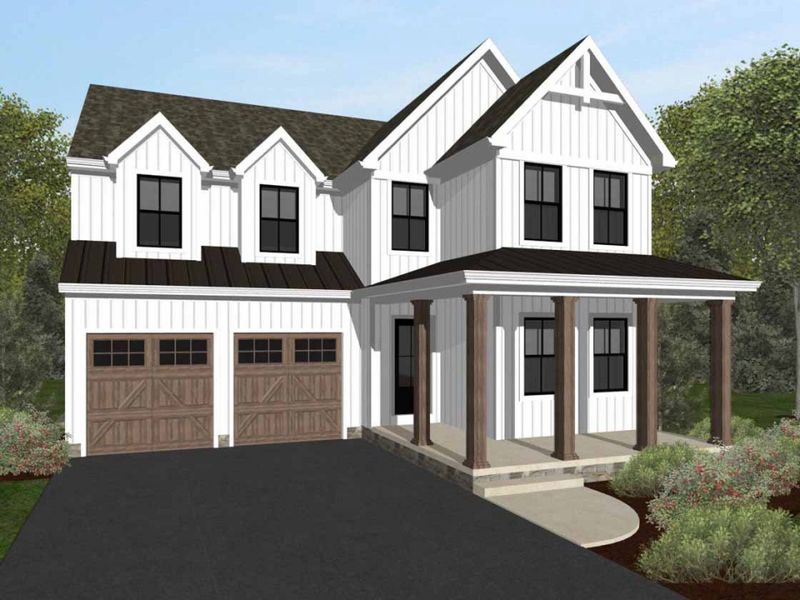 Representative exterior photo of a completed home built from the Manchester by Keystone Custom Homes in Preserve at Mayes Meadow, Cornelius, NC (Image 12).