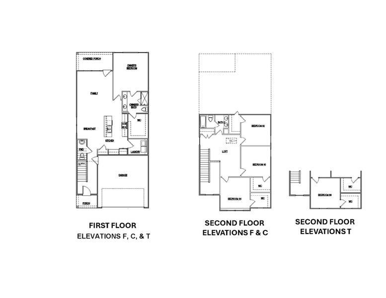 2D floor plan layout for the Karamea by Veranda Homes in Hitchcock Preserve 43', Aiken, SC (Image 3).