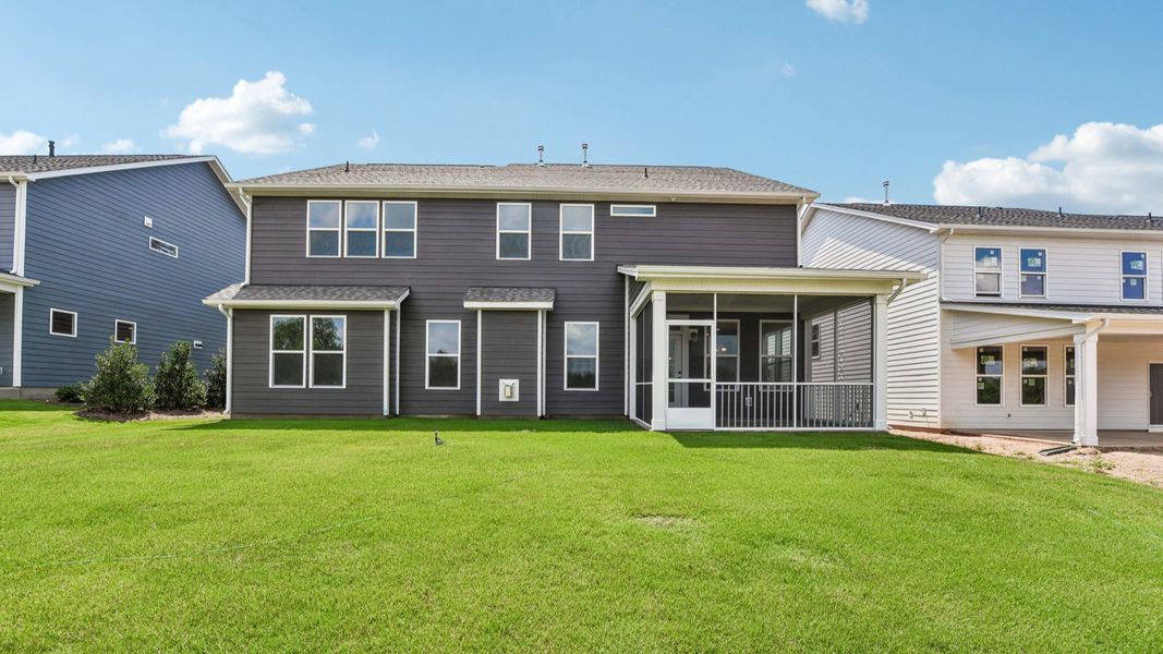 The Stonehaven Plan by DRB Homes in Michaux Gardens - Backyard
