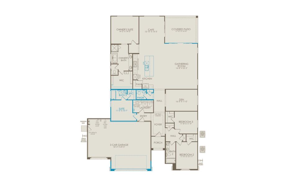 2D floor plan layout of this home in Artisan at Asante, Surprise, AZ (Image 4). 2D floor plan layout of this home in Artisan at Asante, Surprise, AZ (Image 4).