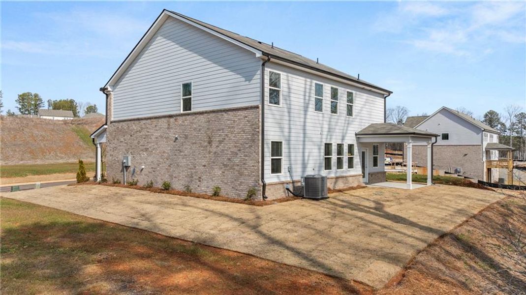 Exterior details and patio area of a home in Alcovy Village, Lawrenceville (Image 4).