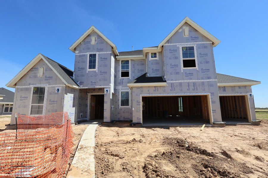 In-progress construction of a new home in Dunham Pointe, Cypress, TX (Image 10).