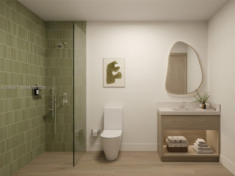 Furnished interior view inside a new home in , Miami (Image 15).