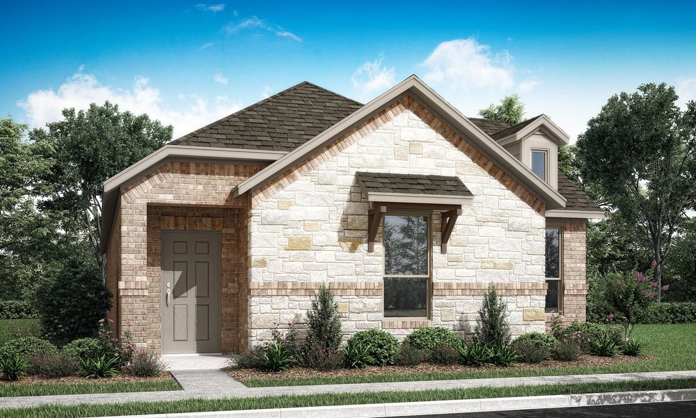 Representative exterior photo of a completed home built from the Concerto by Impression Homes in Redden Farms – Active Adult, Midlothian, TX (Image 1). Representative exterior photo of a completed home built from the Concerto by Impression Homes in Redden Farms – Active Adult, Midlothian, TX (Image 1).