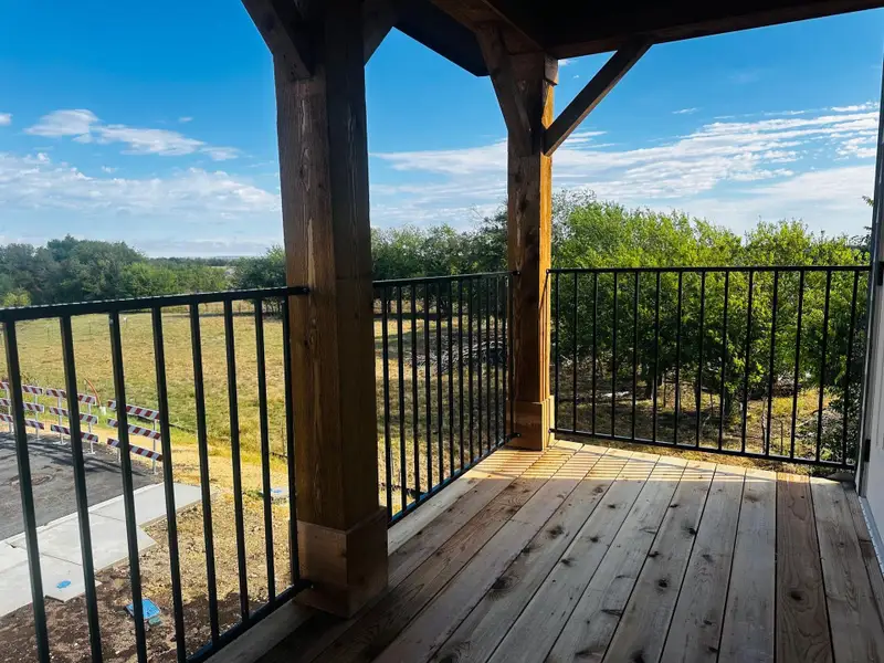 Exterior details and patio area of a home in Patterson Ranch, Georgetown (Image 3).