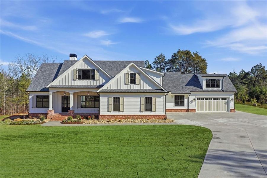Front exterior of a new home in , White, GA, highlighting curb appeal (Image 30). Front exterior of a new home in , White, GA, highlighting curb appeal (Image 30).