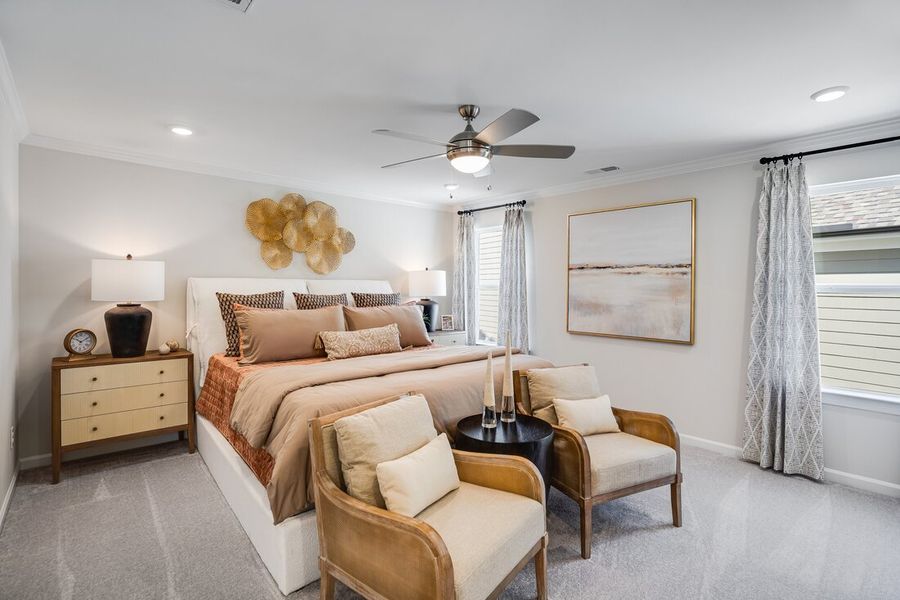Representative furnished interior of a home built from the Charleston by Taylor Morrison in Silverstone Terraces, Knightdale (Image 9).
