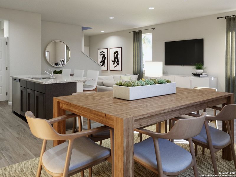 Furnished interior view inside a new home in Katzer Ranch, Converse (Image 6).
