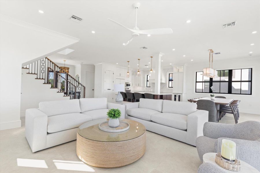 Furnished interior view inside a new home in , Key West (Image 26). Furnished interior view inside a new home in , Key West (Image 26).