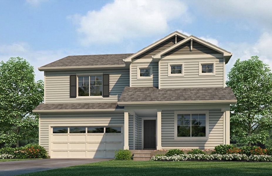 Representative exterior photo of a completed home built from the Hennessy by D.R. Horton in Northridge Estates, Greeley, CO (Image 21). Representative exterior photo of a completed home built from the Hennessy by D.R. Horton in Northridge Estates, Greeley, CO (Image 21).