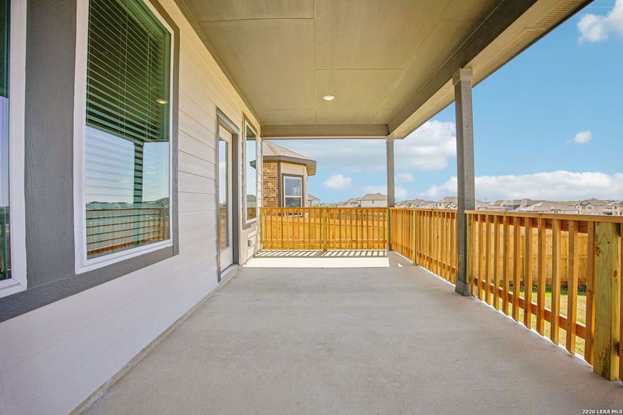Exterior details and patio area of a home in Sagebrooke - Classic Series, San Antonio (Image 27).