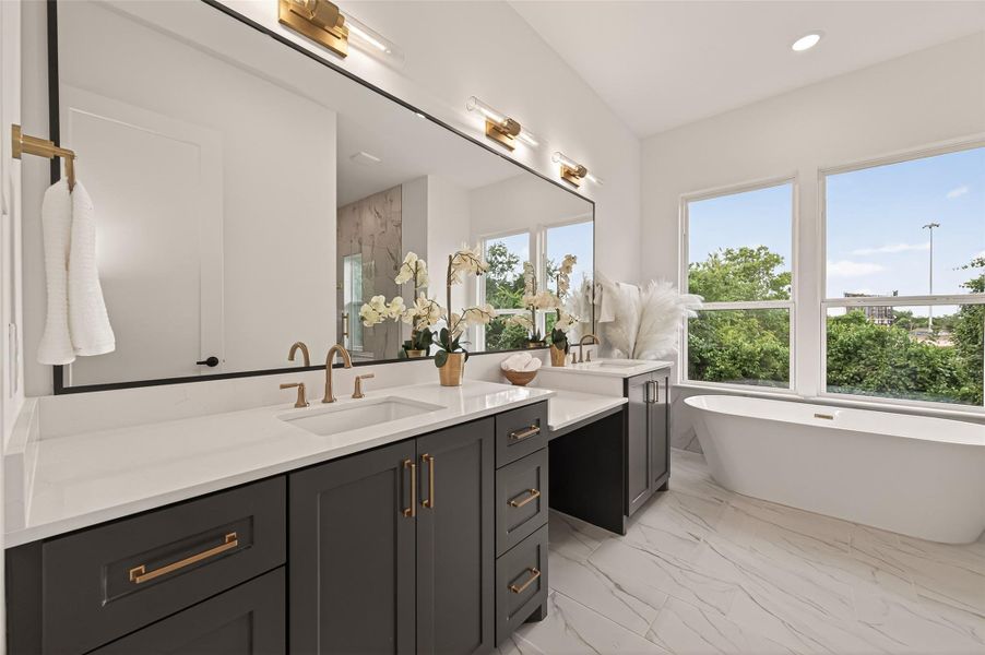 Furnished interior view inside a new home in , Houston (Image 10).