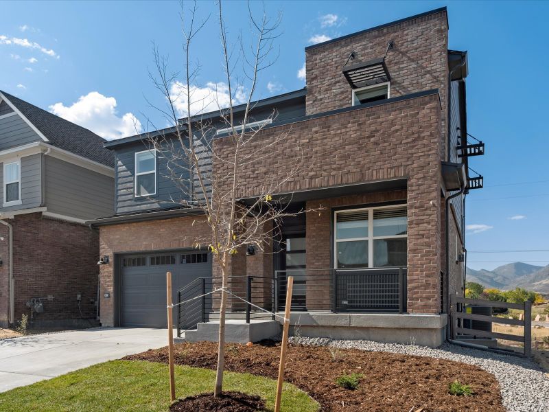 The Bergamot floorplan exterior image taken at a Meritage Homes community in Littleton, CO.