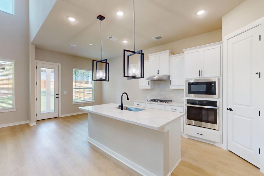 Furnished interior view inside a new home in Edgewood, Leander (Image 13). Furnished interior view inside a new home in Edgewood, Leander (Image 13).