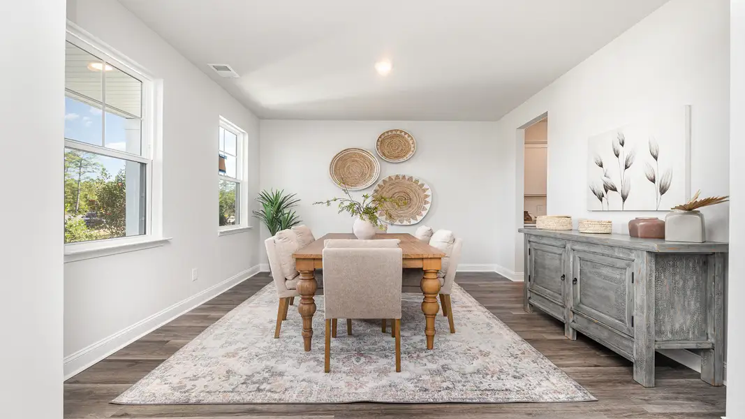 Furnished interior view inside a new home in The Forest at Black Bear, Loris (Image 10).