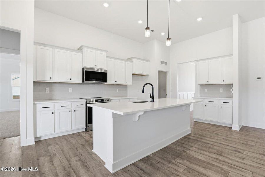 Furnished interior view inside a new home in Wood Creek Landing, Leland (Image 4). Furnished interior view inside a new home in Wood Creek Landing, Leland (Image 4).