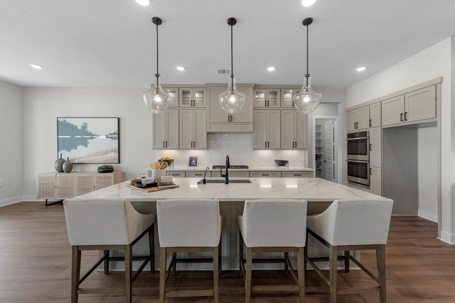 Furnished interior view inside a new home in Bridgeland, Cypress (Image 4).