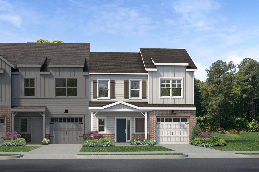 Representative exterior photo of a completed home built from the The Princeton B by Cothran Homes in Reidville Town Center, Reidville, SC (Image 2).