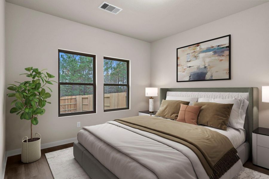 Furnished interior view inside a new home in Westridge Cove 40', Conroe (Image 9).