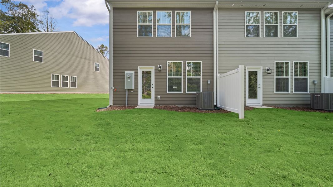 Exterior details and patio area of a home in Clayton Crossing, Arden (Image 19). Exterior details and patio area of a home in Clayton Crossing, Arden (Image 19).