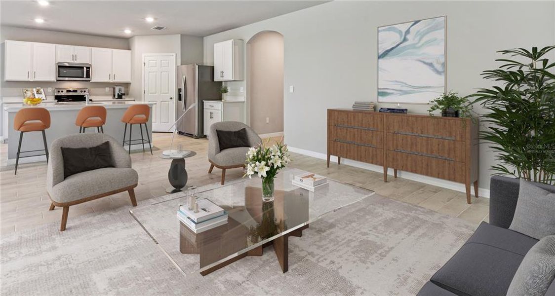 Furnished interior view inside a new home in Burnt Store Village, Punta Gorda (Image 11).