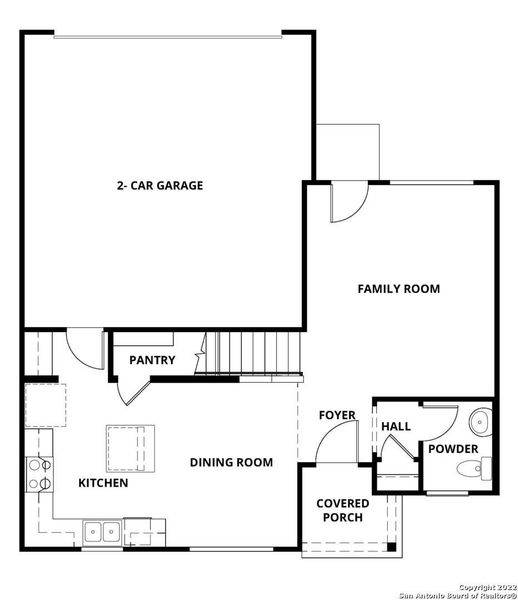 2D floor plan layout of this home in Luckey Ranch, San Antonio, TX (Image 3).