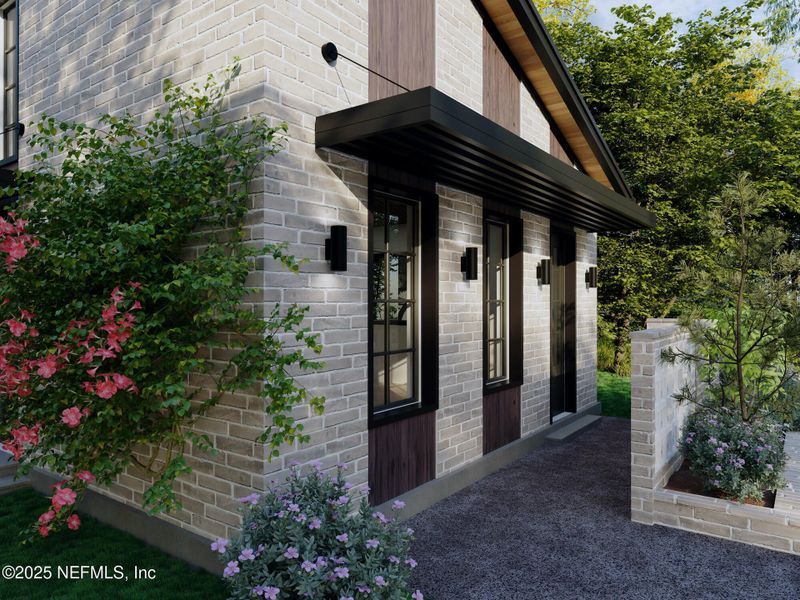 Front exterior of a new home in , Jacksonville, FL, highlighting curb appeal (Image 24).