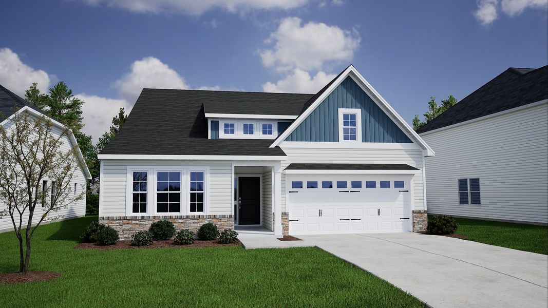Representative exterior photo of a completed home built from the Gwinnett - Genesis Value Collection by Mungo Homes in Killians Crossing, Blythewood, SC (Image 50).