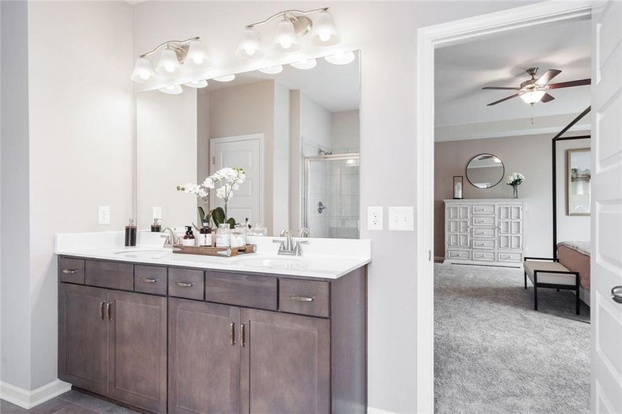 Furnished interior view inside a new home in Garrett Preserve, Douglasville (Image 36).