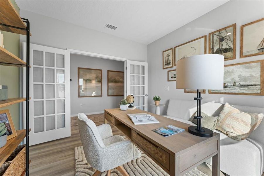 Furnished interior view inside a new home in The Cypress Series at Reserve East, Flagler Beach (Image 6). Furnished interior view inside a new home in The Cypress Series at Reserve East, Flagler Beach (Image 6).