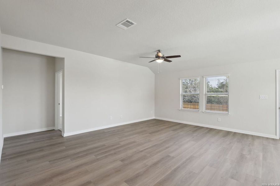 Spacious, unfurnished interior of a new home in Legendary Trails - Classic Series, Cibolo (Image 49).