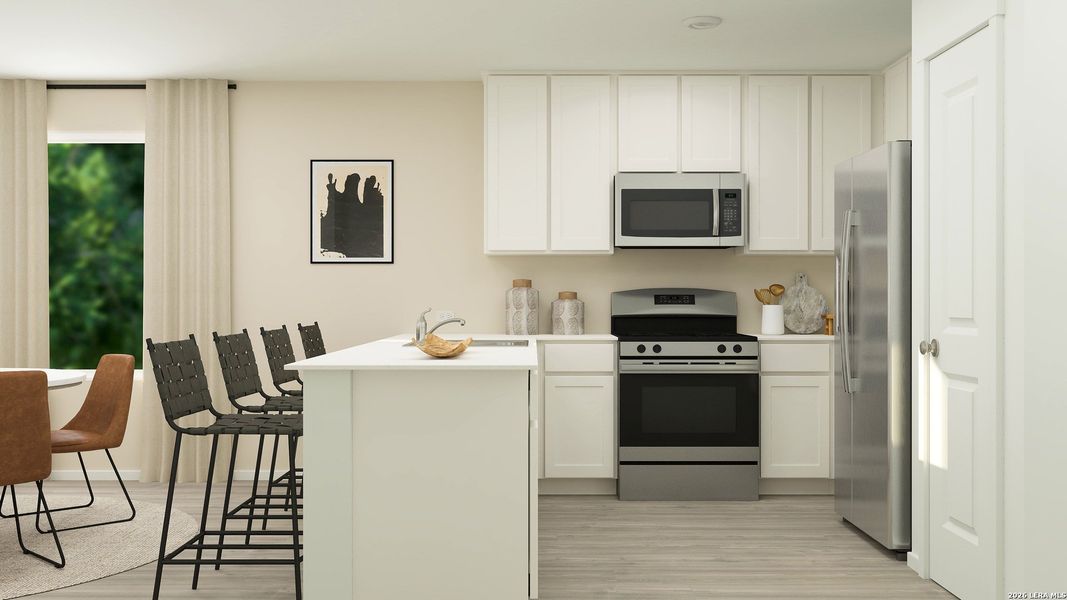 Furnished interior view inside a new home in , Converse (Image 10).