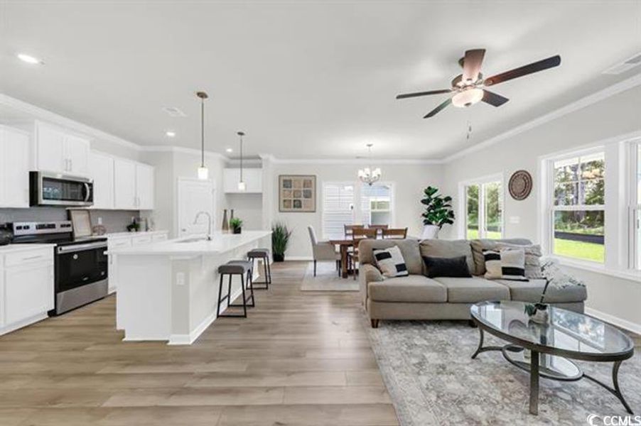 Furnished interior view inside a new home in King Farm Estates, Aynor (Image 7).