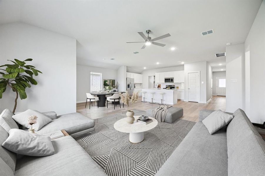 Open Floor Plan in the Harrison home plan by Trophy Signature Homes – REPRESENTATIVE PHOTO