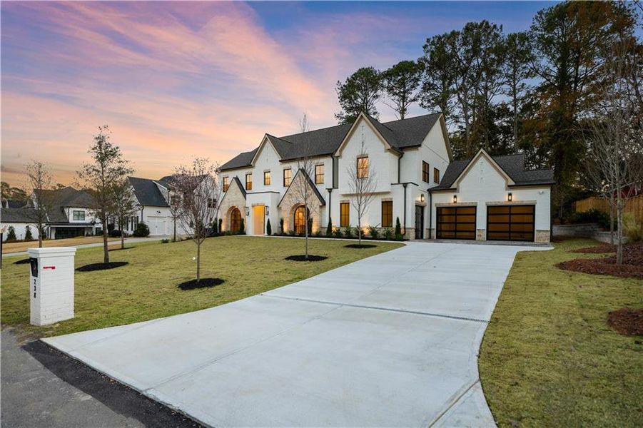 Front exterior of a new home in , Alpharetta, GA, highlighting curb appeal (Image 1). Front exterior of a new home in , Alpharetta, GA, highlighting curb appeal (Image 1).