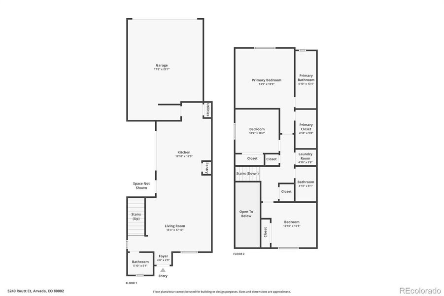 2D floor plan layout of this home in Haskins Station, Arvada, CO (Image 4).