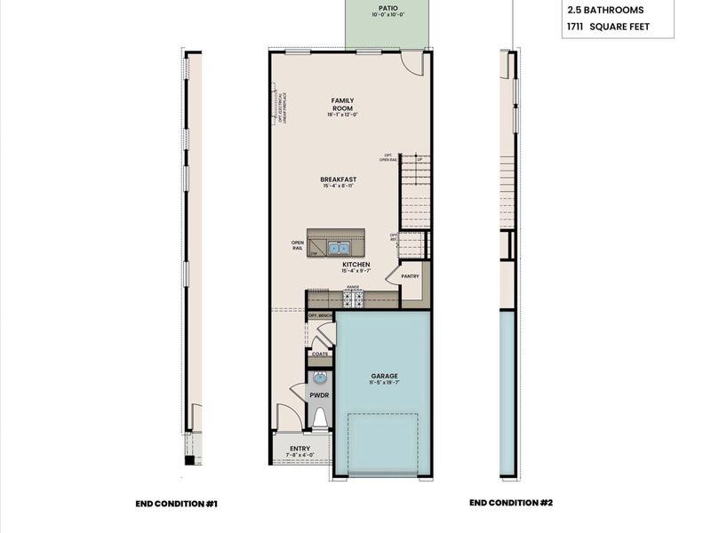 2D floor plan layout of this home in Townes at North Main, Lillington, NC (Image 2). 2D floor plan layout of this home in Townes at North Main, Lillington, NC (Image 2).