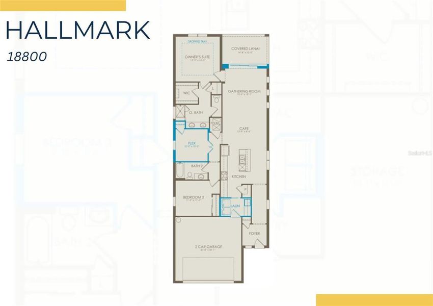 2D floor plan layout of this home in Arbor Oaks, North Port, FL (Image 1).